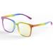 Women's Oversized Blue Light Blocking Glasses - Rainbow Design | Reading, Computer, Gaming Eye Protection - Buy Online on GoSupps.com