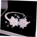 MUSISALY Pearl Headband Pearl Trim Headband for Wedding Crystal Tiara Wedding Decor Pearl Tiara Bridal Elegant Pearls Headband Hair Decor Zinc Alloy Ornaments Fine White - Buy Online on GoSupps.com
