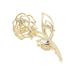 hgnxa Metallic Feeling Rose Shape Hair Claw for Woman Girls Hair Clip for Long Hair slip Hair Clip Delicate Hair Clip Rhinestone gold