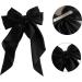 Big Bow Hair Clips 2pcs Long Tail French hair Bows for Women Girl Satin Silky Bow Hair Barrette Black Milky White Bow Up Accessories for Birthday/Party/Show/Christmas/Thanksgiving - Buy Online on GoSupps.com