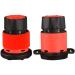 Heallily 2 PCs Moxa Box Portable Moxibusion Moxa Stick Brenner Box Moxa Purifier holder for acupuncture points neck shoulder waist legs red