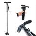 Folding led Crutches for Elderly Man with Lights Small Four-Legged Base 360 Degree Rotating Height Adjustable Aluminum Alloy Plastic Sponge Handle Interesting