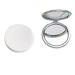 Zcooooool Makeup Mirror Round Folding Mirror 8 CM  Professional Double-Sided Make Up Mirror (One Side Enlarged The Other Side Normal) PU Surface Mirror Pocket Mirror Handbag Mirror Compact Mirror N White
