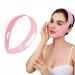 Angzhili 1 Pack V Line Face Lifting Belt Nature Reusable Double Chin Reducer Bandage Adjustable Mask Sleep Mesh Breathable Facial Slimming Strap Small V face Mask for Women and Men (Pink)