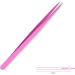 Pack of 2 Pink Stainless Steel Pointed Tweezers - Curved & Straight for Eyebrows Eyelashes & Decorative Nails - Buy Online on GoSupps.com