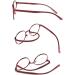 Stylish 3.5x Anti-Blue Light Glasses for Women - Round Computer & Reading Glasses with Spring Hinges in Red - Buy Online on GoSupps.com