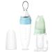 Termichy Baby Food Feeder Set  Silicone Pacifier Feeder and Squeeze Spoon Feeder for Infant Food Dispensing and Feeding (Blue Set)