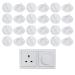 24pcs Plug Socket Covers UK White Safety Plastic Outlet Covers Protector Baby Secutity Shock Prevention Ideal for Children Safety at Home and School&Easy Install
