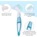 Presswent Toothbrush for Dentures & Dental Care | Multi-layered Bristles for Effective Cleaning | Prosthetic Toothbrush - Blue - Buy Online on GoSupps.com