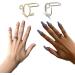 PLCPDM 10 Pack Adjustable Finger Nail Art Finger Rings Women Girl Jewelry Nail Rings Adjustable Fingertip Rings Copper Material Gold-color - Buy Online on GoSupps.com