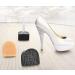 Beige U-Shaped Heel Caps - 12PCS Replacement Tips for High Heel Shoes (8mm x 8mm x 2.4mm) - Buy Online on GoSupps.com