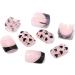 OnSaya Coffin False Nails French Short Press on Nails Black Heart Stick on Nails Pink Fake Nails 24pcs for Women and Girls 1 count (Pack of 1) Pink - Buy Online on GoSupps.com