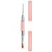 2-Part Nail Gel Brush Set | 2-in-1 Polymer Gel Tool - UV/LED Nail Art & Extensions - Pink Spatula & Brush Combo - Buy Online on GoSupps.com