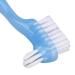 5-Part Prosthesis Removal Brush Set | Professional Portable Double-Sided Denture Care Brush (Blue) - Buy Online on GoSupps.com