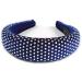 Retro Thicken Padded Velvet Diamante Wide Chunky Hair Band/HeadBand/Alice Band in Blue - Buy Online on GoSupps.com
