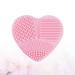 POPETPOP Makeup Brush Cleaning Mat - Pink - 8x8.5cm - Effective Brush Washing Tool for Flawless Makeup - Buy Online on GoSupps.com
