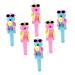LALADEFIEE 6pcs Lollipop Robot Toy Lollipop Storage To-y Lollipop Case Holder Creative Eat Lollipop Ups Plastic