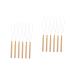 Baluue 12 Pcs Wooden Handle Wig Crochet Hair Extension Tool Pulling Hooks for Sewing Stainless Steel Khaki