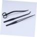PopetPop 3-Piece Aquarium Scissors Set - Ideal for Aquatic Plants & Substrate Care - Durable Black Shears for Planted Aquariums - Buy Online on GoSupps.com
