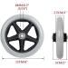 Wheelchair Wheels Wheelchair Front Castor 6 Inch Rubber Wheelchair Front Wheels Universal Wheelchair Replacement Parts - Buy Online on GoSupps.com