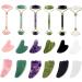 Face Roller Gua Sha Massager Gouache Scraper Natural Amethyst Rose Jade Stones Roller and Guasha Set Facial Lift Skin Care Tools (Color : Type 7) - Buy Online on GoSupps.com