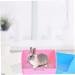 HAPINARY Box Rabbit Potty Bunny Litter Cat Litter Pan Hamster Toilet Corner Pet Litter Pan Plastic 28x23cm Pink - Buy Online on GoSupps.com