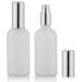 Empty Frosted Glass Spray Bottle 3.4oz, Perfume Atomizer, Fine Mist Spray (2 PACK) 3.4 Ounce (Pack of 2) Silver Frosted