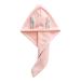 FakeFace funny hair dryer children head towel polyester microfiber headscarf dry hood hair turban soft dry hair towel rabbit ear pink