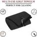 Vividly 2 Pack 16x24 Tri-fold Golf Towels - Premium Microfiber Fabric with Waffle Pattern and Carabiner Clip - Black Golf Towels for Men - Buy Online on GoSupps.com