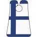 Finnish Flag Print Beard Bib Apron for Men | Beard Hair Catcher & Trimming Cape Cloth | Black - Buy Online on GoSupps.com