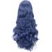 ColorfulPanda Long Curly Dark Blue Wig - Heat Resistant Synthetic Wig for Women - Perfect for Cosplay, Halloween, and Parties - Buy Online on GoSupps.com