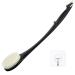 Exfoliating Shower Brush, Bath Body Brush, Never Mold Back Brush Long Handle for Shower, 17 Inches Dry Brushing Body Brush or Wet Brush with Moderate Bristles (Black) 17 '' Black