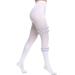 Beister medical compression stockings women long 20-30 mmHg support stockings men opaque toe wrap compression pants class 2 solid support for varicose veins edema white xxl