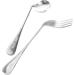 Lurrose Left-Handed Angled Training Spoon Set - 3 Stainless Steel Feeding Spoons for Adaptive Use - 17x4.5cm Perfect for Comfortable Feeding - Buy Online on GoSupps.com