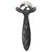 Stainless Steel Facial Ice Roller Portable Hot Compress Facial Ice Ball Ergonomic Handle for Vacation (Black)