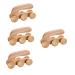 Healeved 4 pieces Roller massage device Anti-rolling roller acupressure roll Massage ball roller Wood roller massage device Leg massage tab Manual massage roller muscle massage roller wooden small