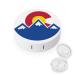 Colorado Sunset1 Round Case For Contact Lens Kit Storage Box with Mirror Printed