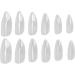 Clear Nail Tips Transparent Multi Size Semi Frosted False Nails Tips Ultra Thin Breathable for Home DIY (11#) - Buy Online on GoSupps.com