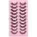 Strip Lashes False Lashes Thin Light Weight Natural Look Clear Band Wispy Faux Mink Russian Strip Lashes D Curl 3D Crisscross Multi-Layers False Fake Eyelashes - Buy Online on GoSupps.com