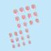 24Pcs Short Square French Tip Press on Nails with Rhinestone Designs - Nude Pink False Acrylic Nails for Women - Buy Online on GoSupps.com