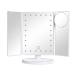 bemelux Tri-fold Vanity Mirror Light with 10x Magnetic Small Lens  1X/2X/3X Magnification  Touch Control  Foldable  Dual Power Supply  Detachable LED Vanity Mirror  Travel Portable  Gift for Women