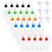 Qyyiguf 30pcs 30ml/1oz Precision Tip Applicator Bottle Translucent Glue Bottles with Multicolor Lid and 6 Mini Funnels 6 Color Mini Squeeze Bottles for DIY Quilling Tools Acrylic Painting Craft Art