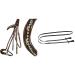 HKM 46822400.0644 Riding bridle Carolin & Kerbl 32666 Antislip rubber reins Black 1 piece (1 pack) M Bundle with rubber reins brown