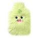 Heat bottle with a cozy soft cover large 850ml hot water bottle for pain relief for belly gifts for family and friends hot water bottle children green with removable cute plush cover