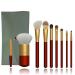 OYE A Set Of Goat Hair Makeup Brush Is More Than Just Goat Hair like Horse Hair makeup brushes and snythetic foundation brush with red handle and white goat hair as the best gift for birthday