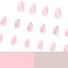 Shop 24pcs Medium Length Pink Gradient Square Press-On Nails with Glitter | Full Cover Glossy Fake Nails & Glue for Women - Buy Online on GoSupps.com