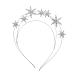 Uonlytech Star Headband Rhinestone Star Tiara Rhinestone Star Crown Sliver Star Headpiece Christmas Star Hiar Hoop for Girls Women Silver