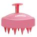 LONOIIEN Scalp Massager- Soft Silicone Curly Hair Massager  Soothing Dry Dandruff Brush for Shower  Lightweight and Portable Scalp Scrubber  Suitable for Girls  Teens  Kids  Men(Pink)