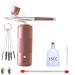Pasuihcay Portable Rechargeable Wireless Airbrush with Compressor Double Action Tools for Face Beauty Nail Art Tattoo(Pink)