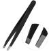 2 Piece Set Tweezers for Hair Women Flat End Tweezers for Hair Women Stainless Steel Eyebrow Tweezers Hair Removal Clips Makeup Tool - Buy Online on GoSupps.com